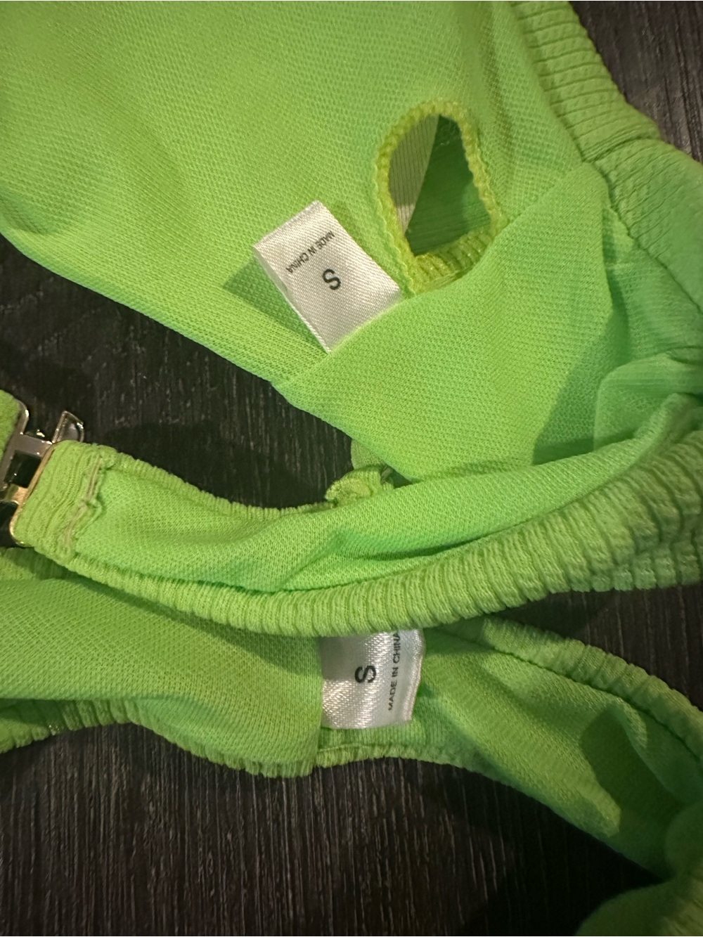 Neon Green Alien Print Bikini Set - Picture 3 of 3